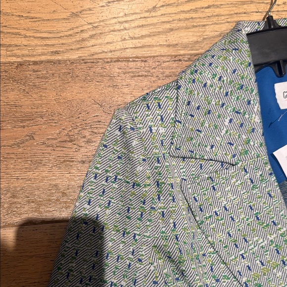 CAbi Green Tweed Blazer with Blue Lining - Picture 5 of 6